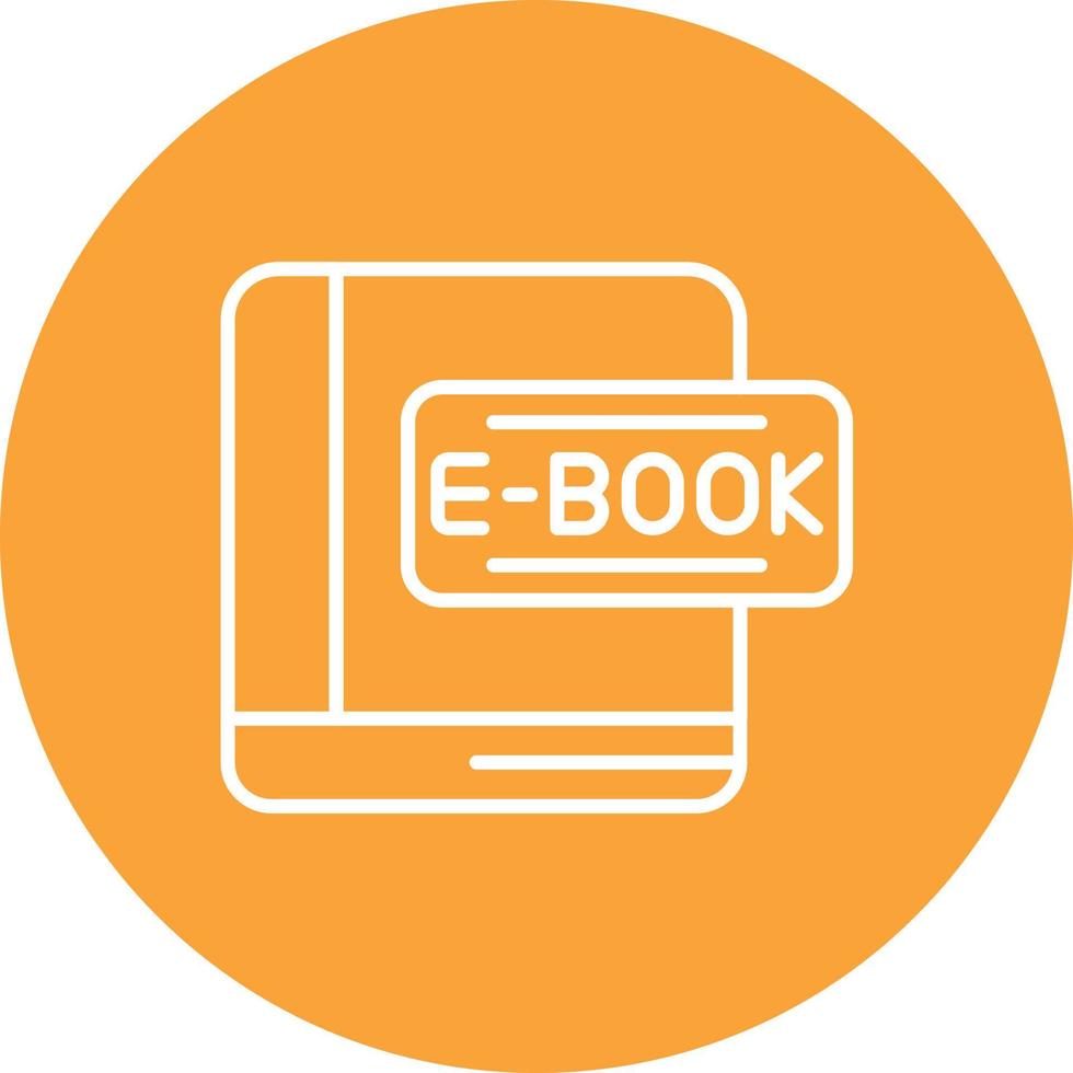 Ebook Line Circle Background Icon vector