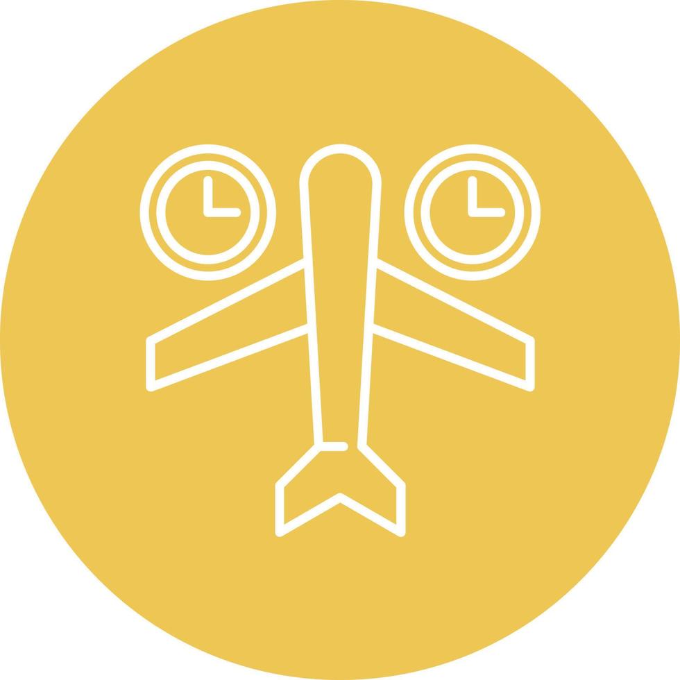 Jet Lag Line Circle Background Icon vector