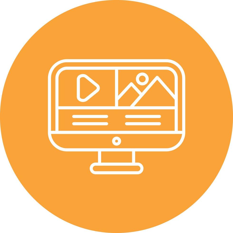 Video Editor Line Circle Background Icon vector
