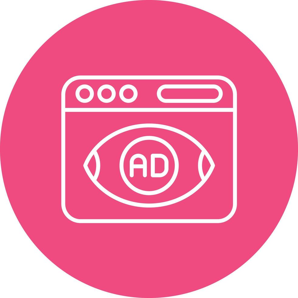Impressions Line Circle Background Icon vector