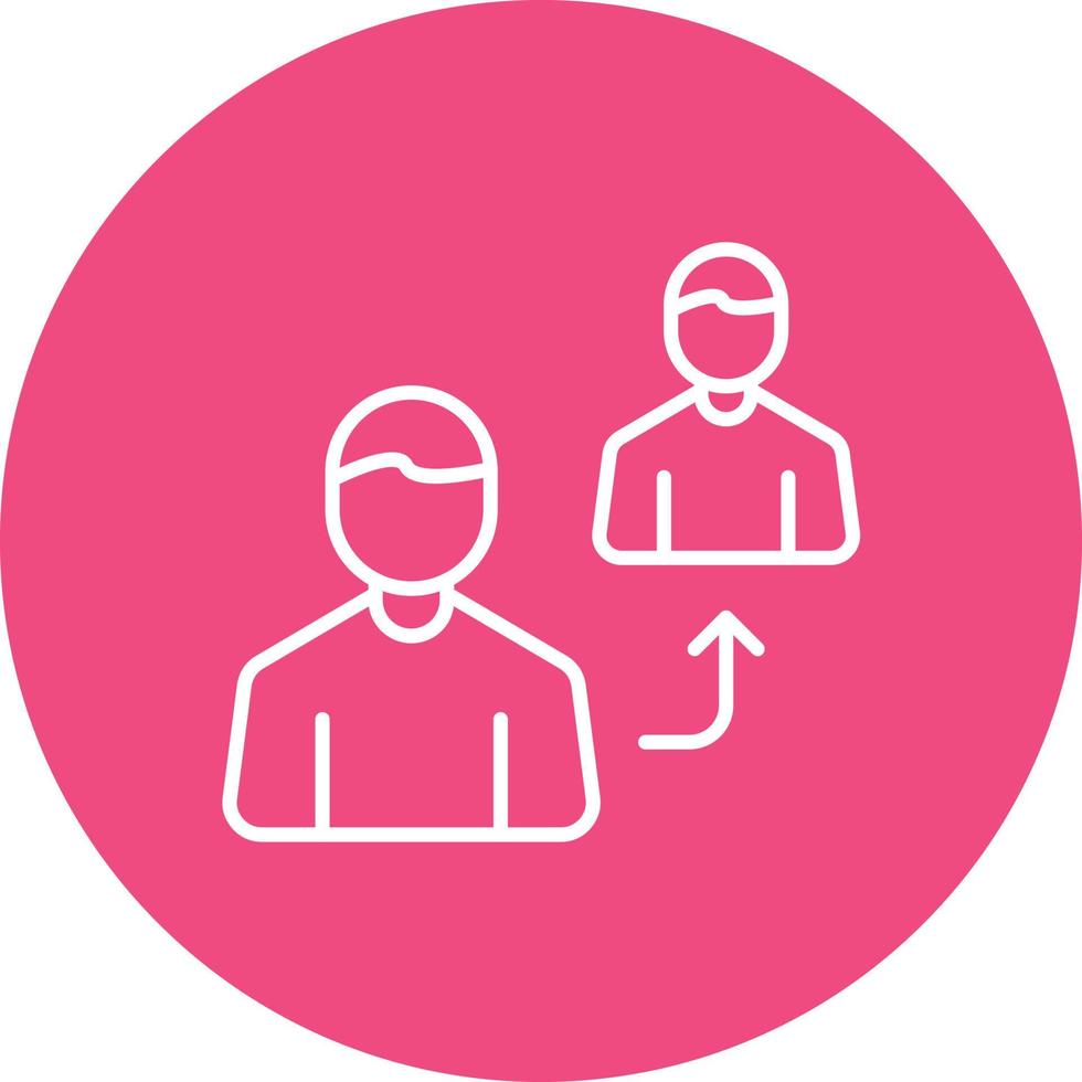 Affiliate Marketer Line Circle Background Icon vector