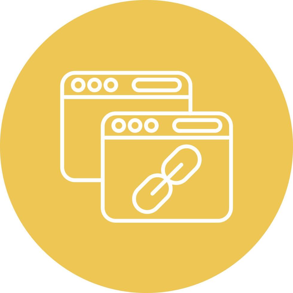 Backlink Line Circle Background Icon vector