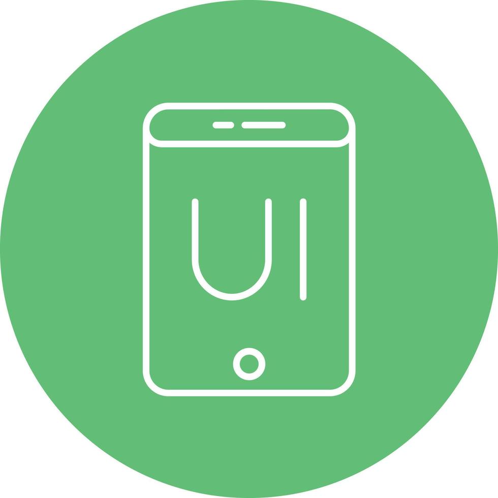 Ui Line Circle Background Icon vector