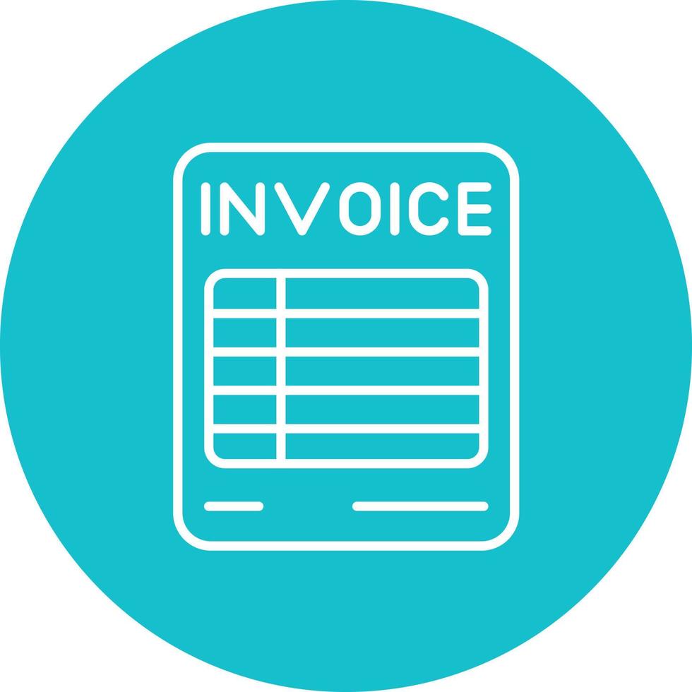 Invoice Line Circle Background Icon vector