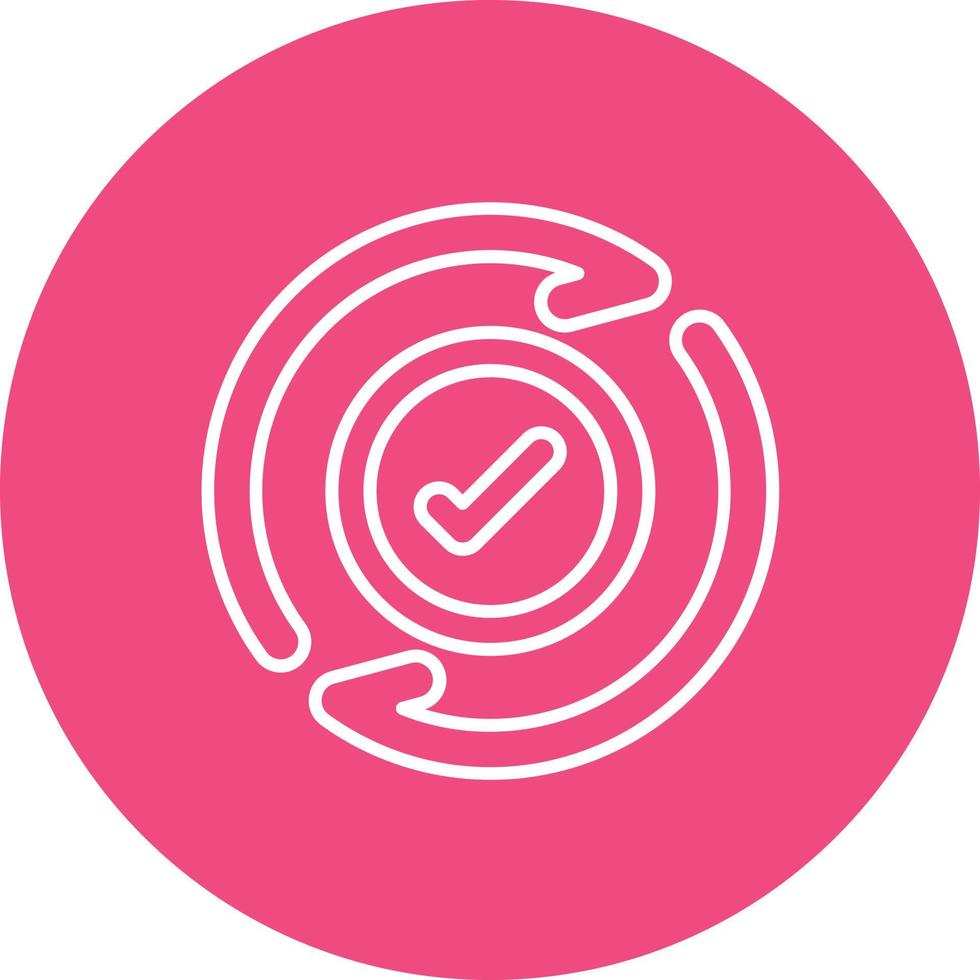Iteration Line Circle Background Icon vector