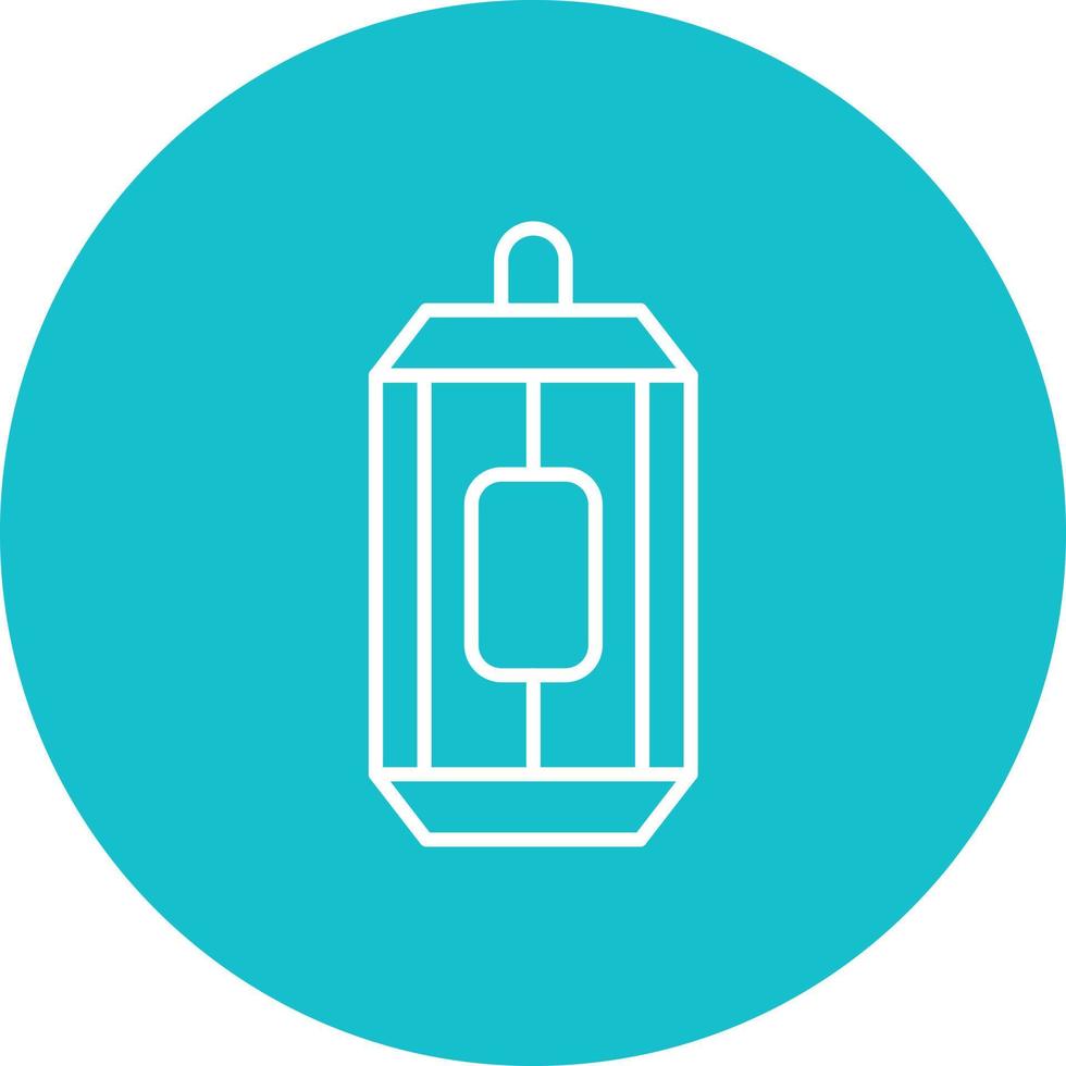 Can Line Circle Background Icon vector