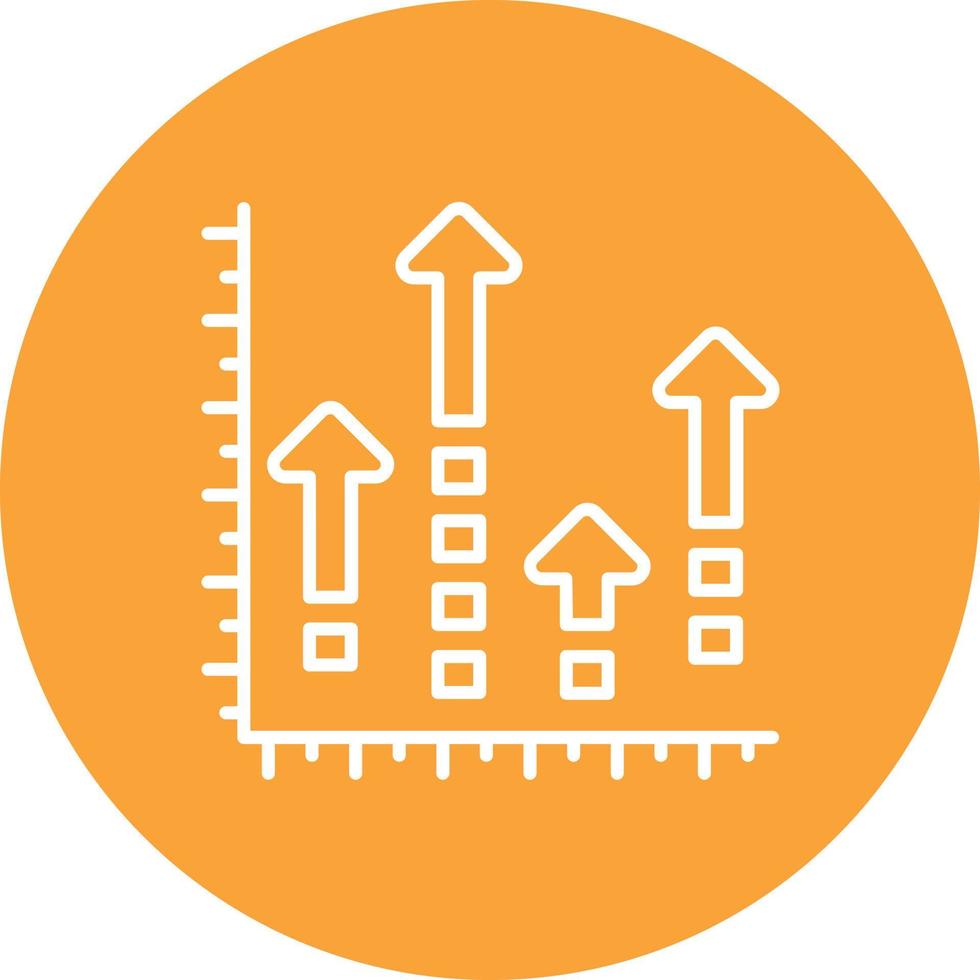 Market Prediction Line Circle Background Icon vector