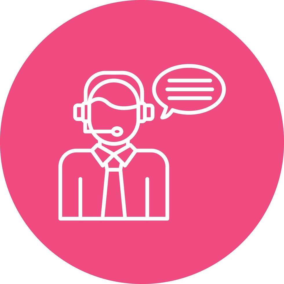 Telemarketing Line Circle Background Icon 17628332 Vector Art at Vecteezy