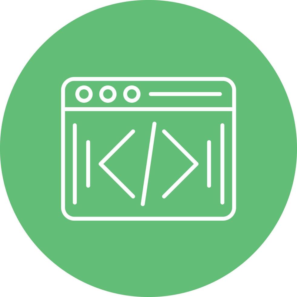 Development Line Circle Background Icon vector