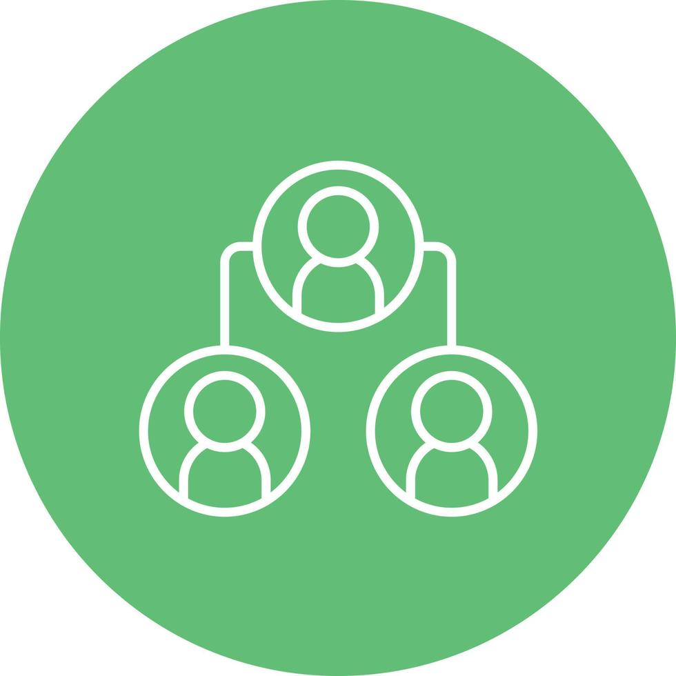 Delegating Task Line Circle Background Icon vector