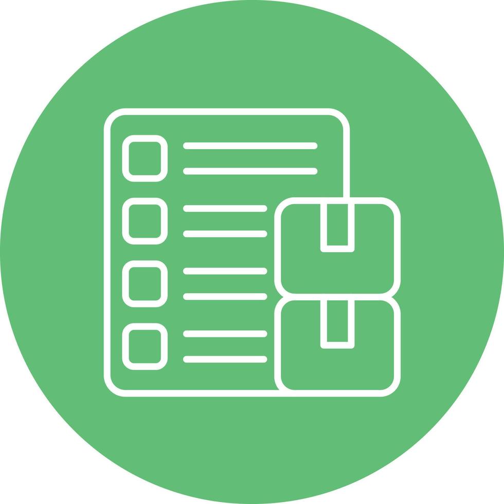 Production Priorities Line Circle Background Icon vector