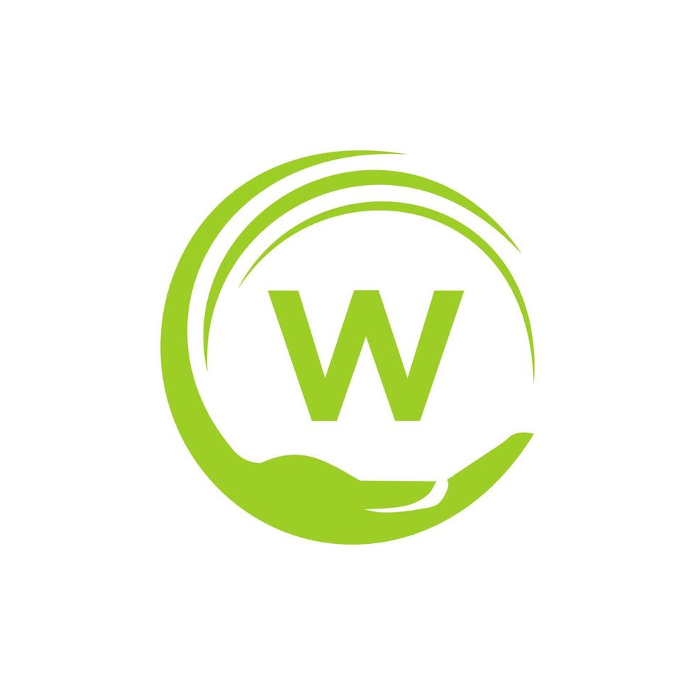 Letter W Charity Logo. Unity Team Work Logo Sign vector
