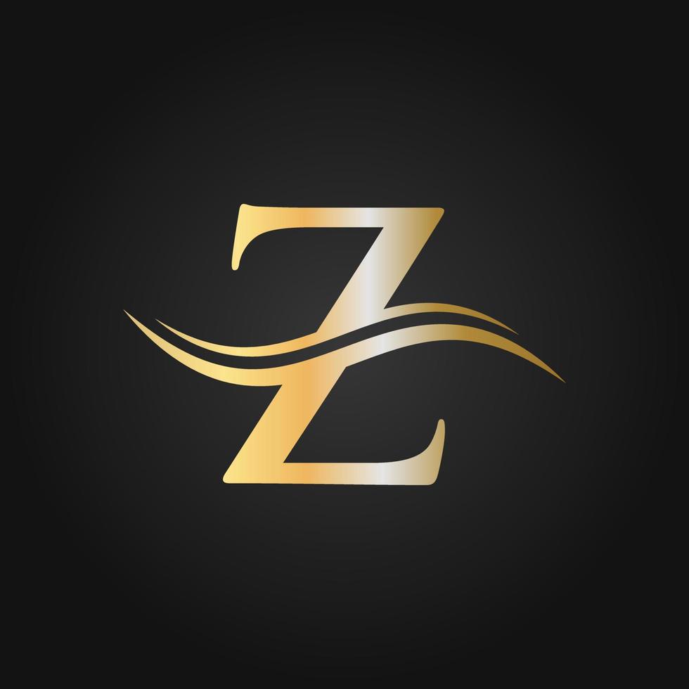 Initial letter Z logo business typography vector template