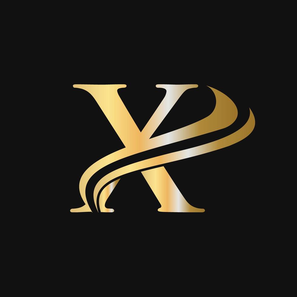 X Letter Logo Luxury Concept vector