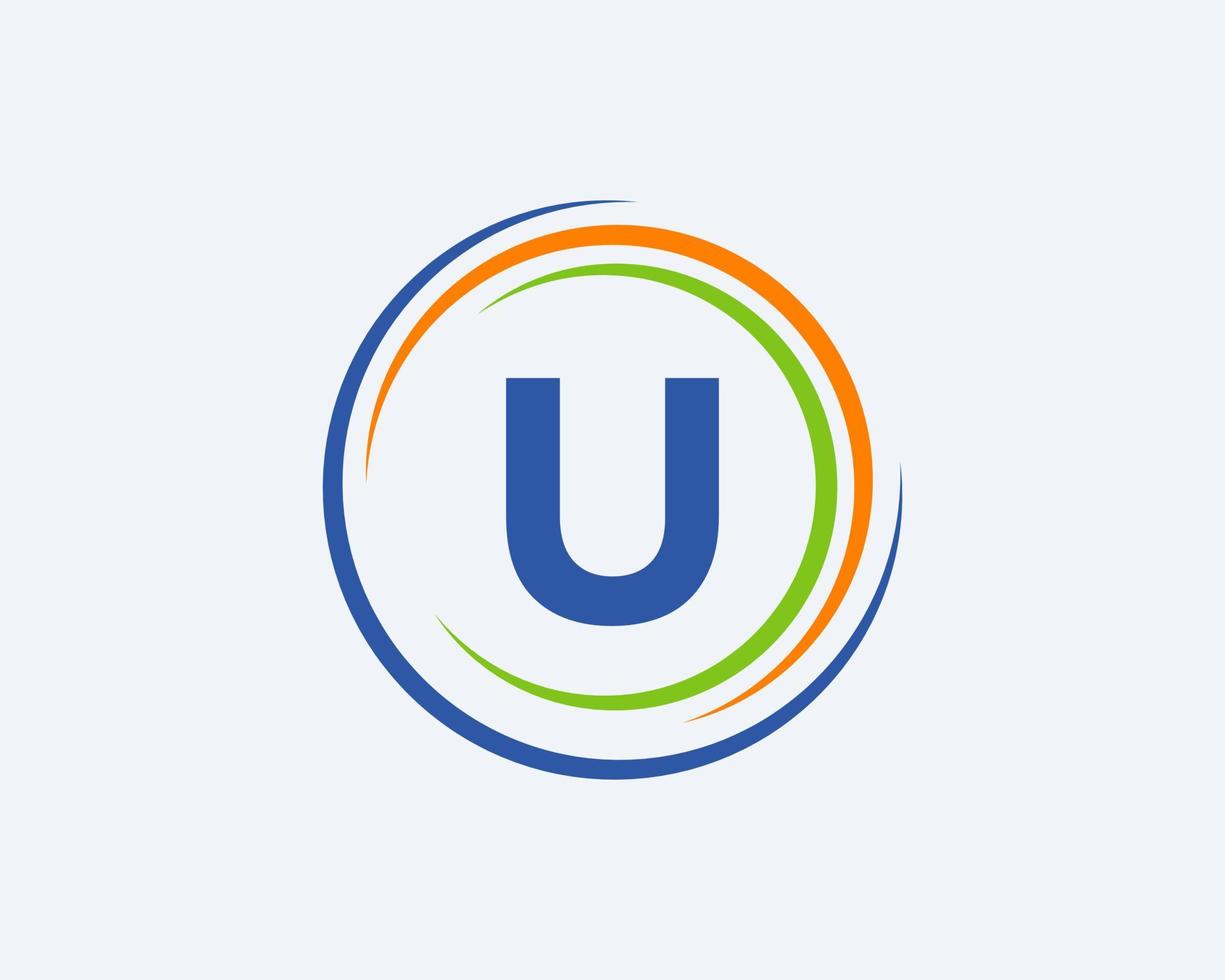 Initial U Letter Business Logo Template vector