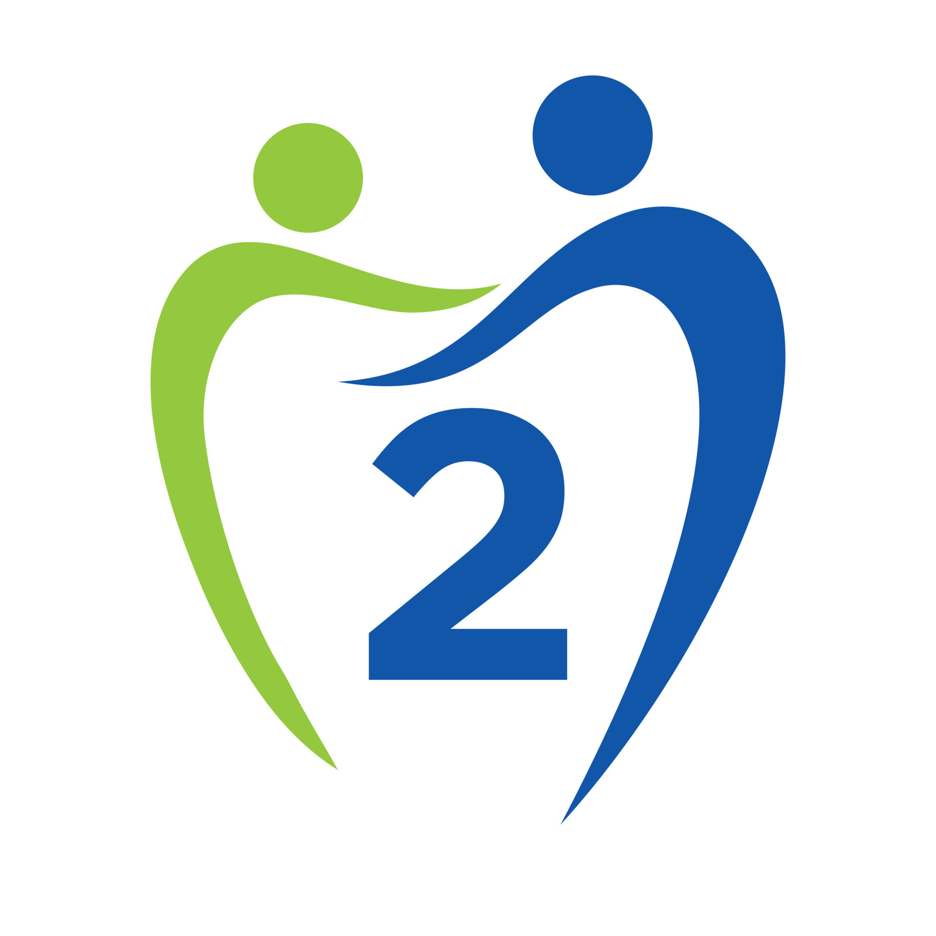 Dentistry Clinic Logo On Letter 2 Concept. Family Dental Care Symbol