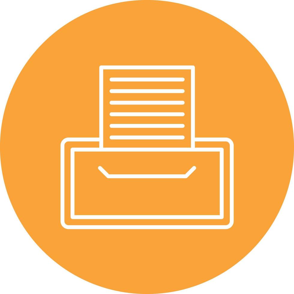 Record Keeping Line Circle Background Icon vector