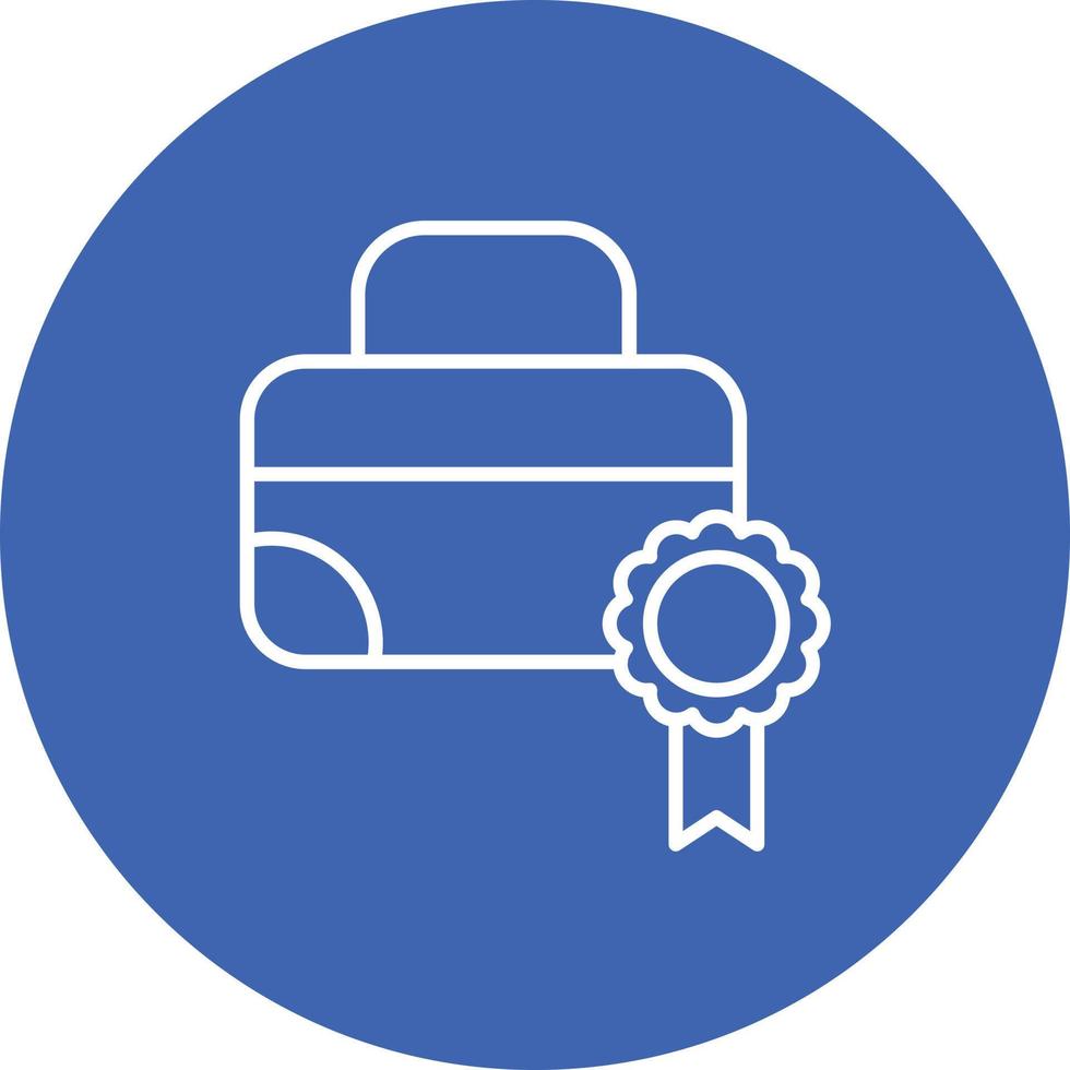 Work Reward Line Circle Background Icon vector