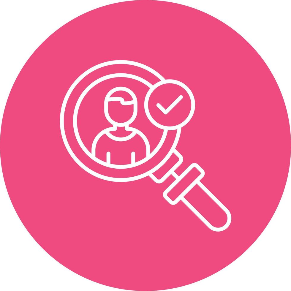 Suitable Candidate Line Circle Background Icon vector
