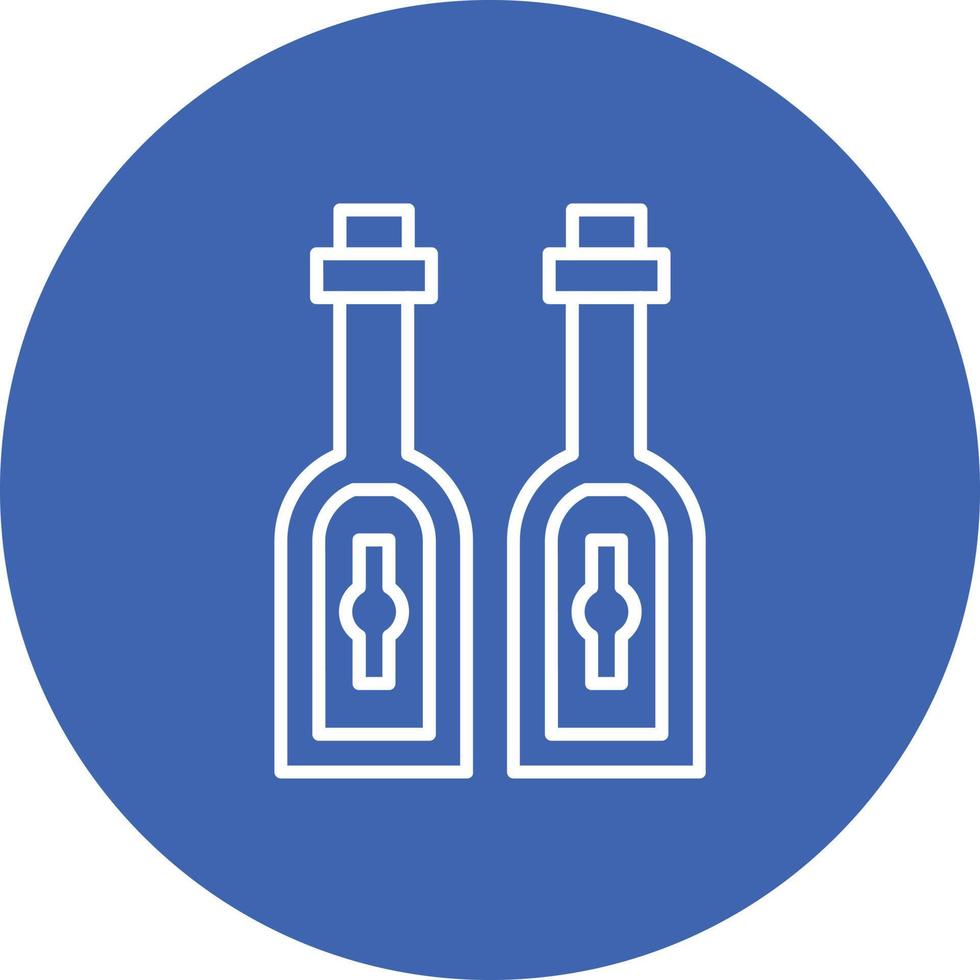 icono de fondo de círculo de línea de botella vector