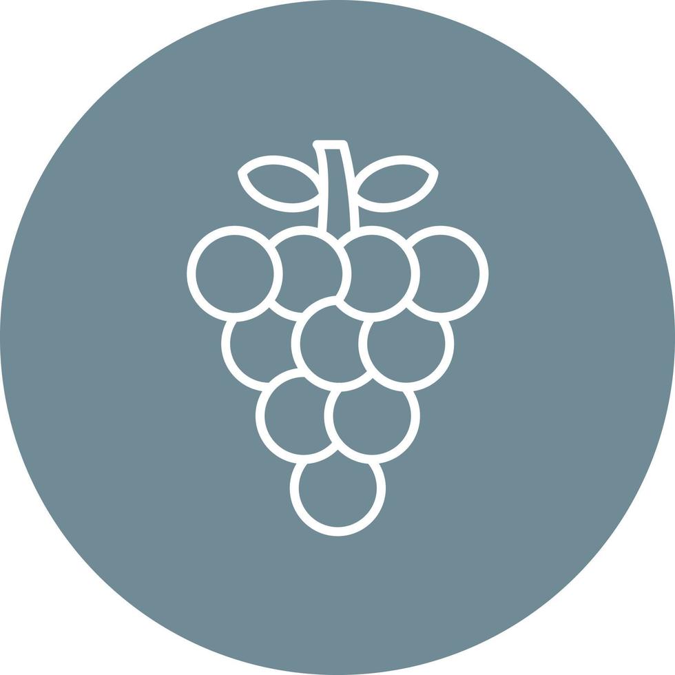 icono de fondo de círculo de línea de uvas vector