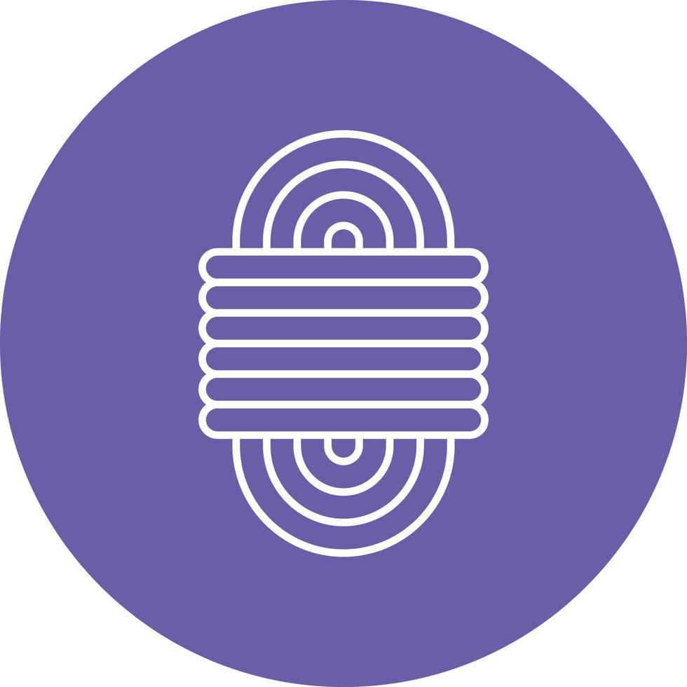 Rope Line Circle Background Icon vector