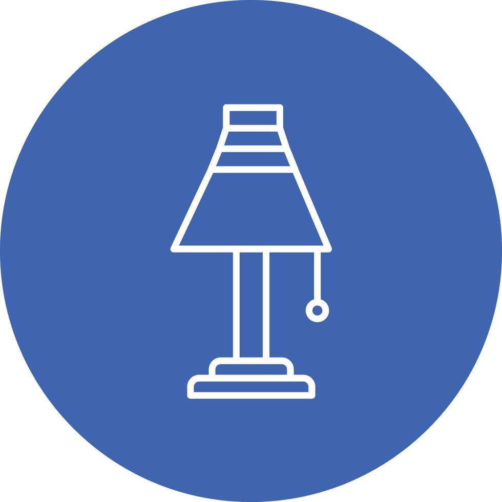Lamp Line Circle Background Icon vector