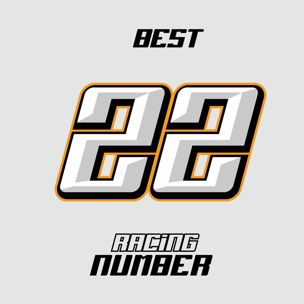 Vector Racing Number Template 22