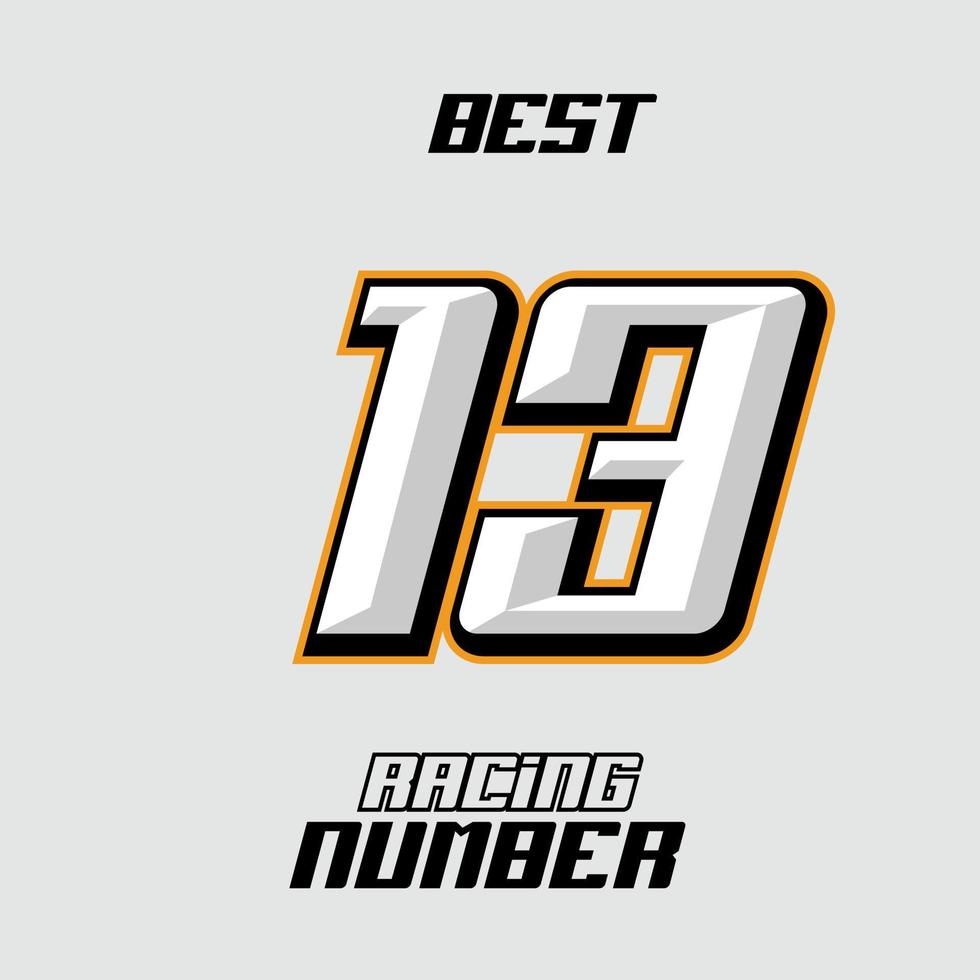 Vector Racing Number Template 13