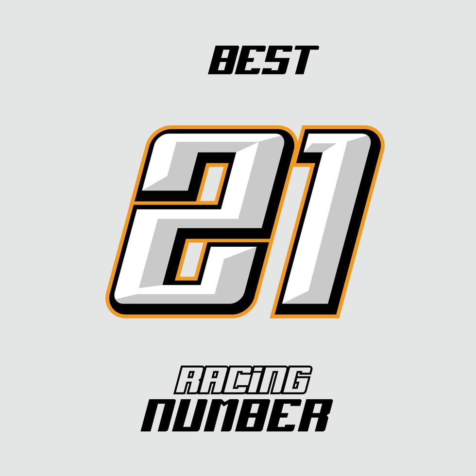 Vector Racing Number Template 21