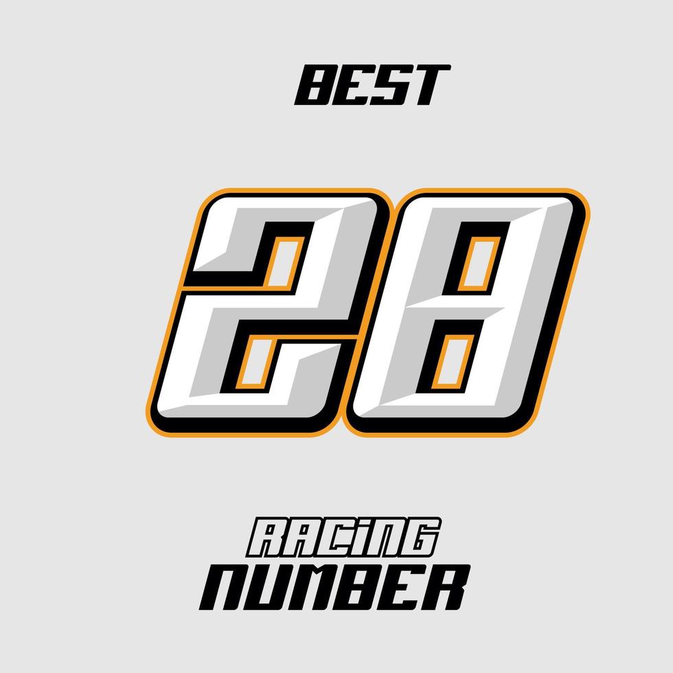 Vector Racing Number Template 28