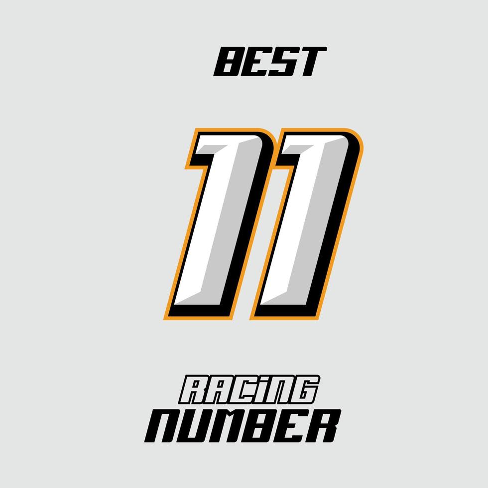 Vector Racing Number Template 11
