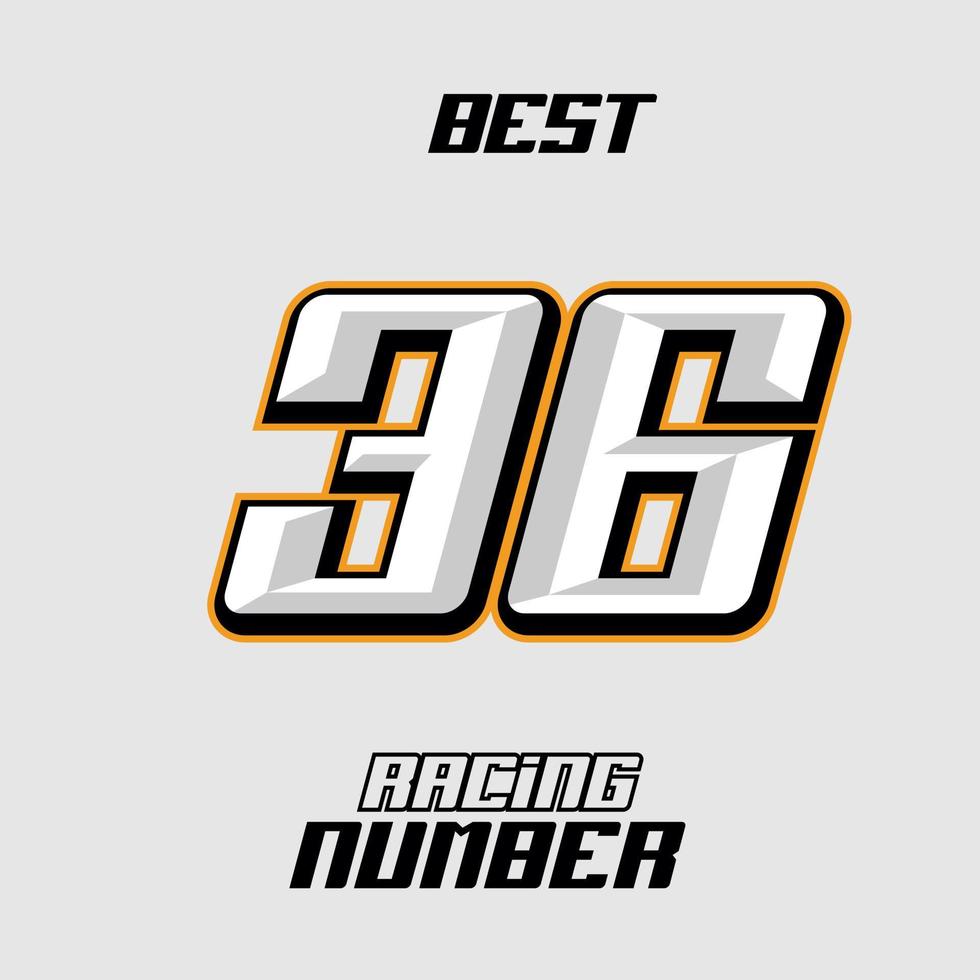 Vector Racing Number Template 36