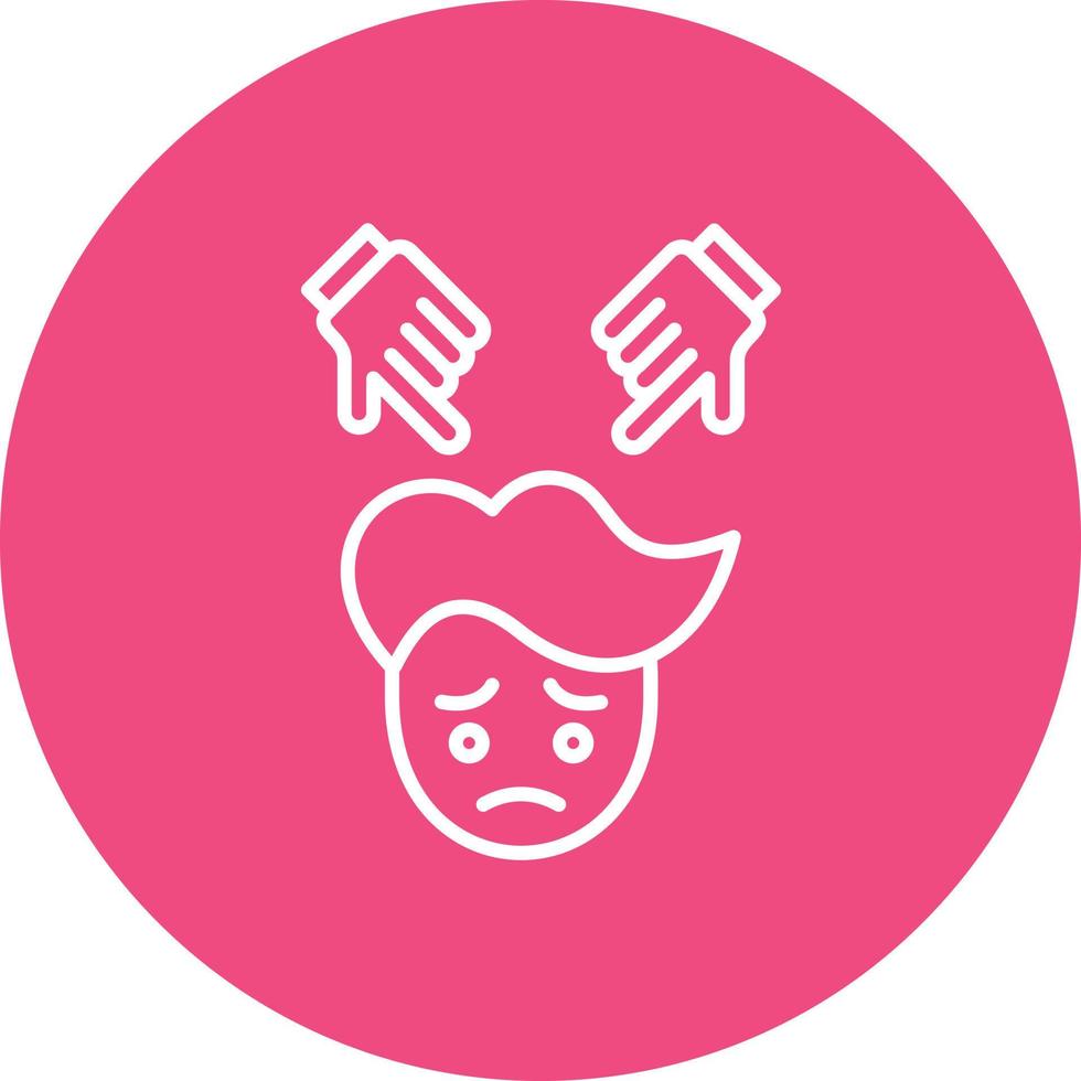 Guilt Line Circle Background Icon vector