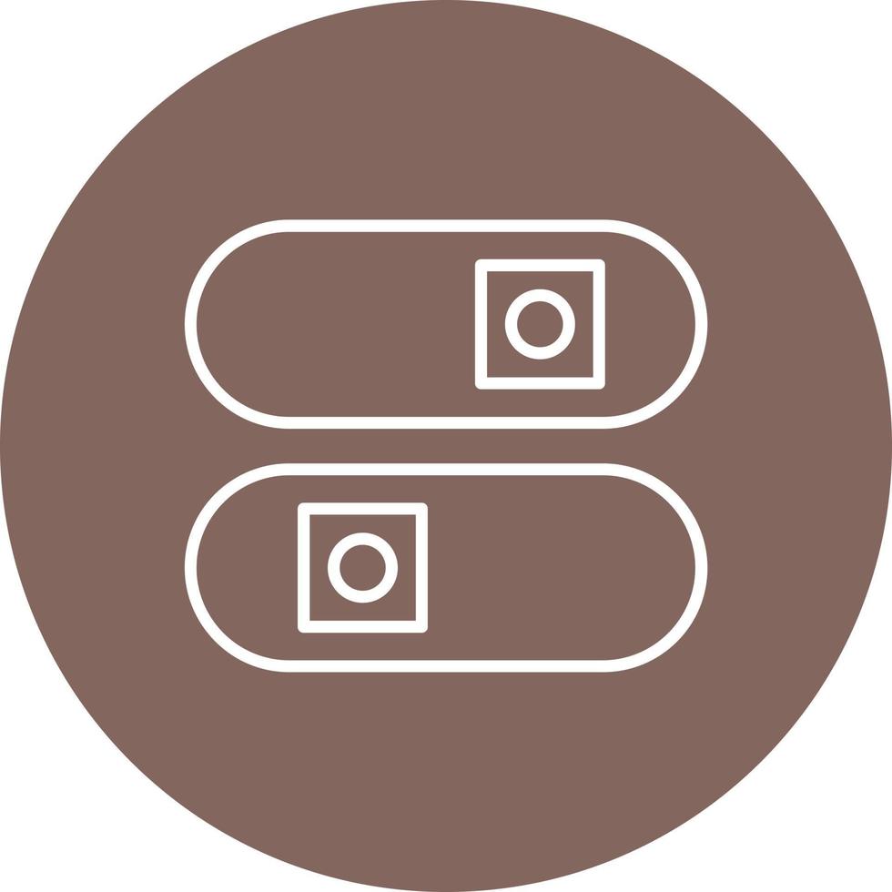 Toggle Switches Line Circle Background Icon vector