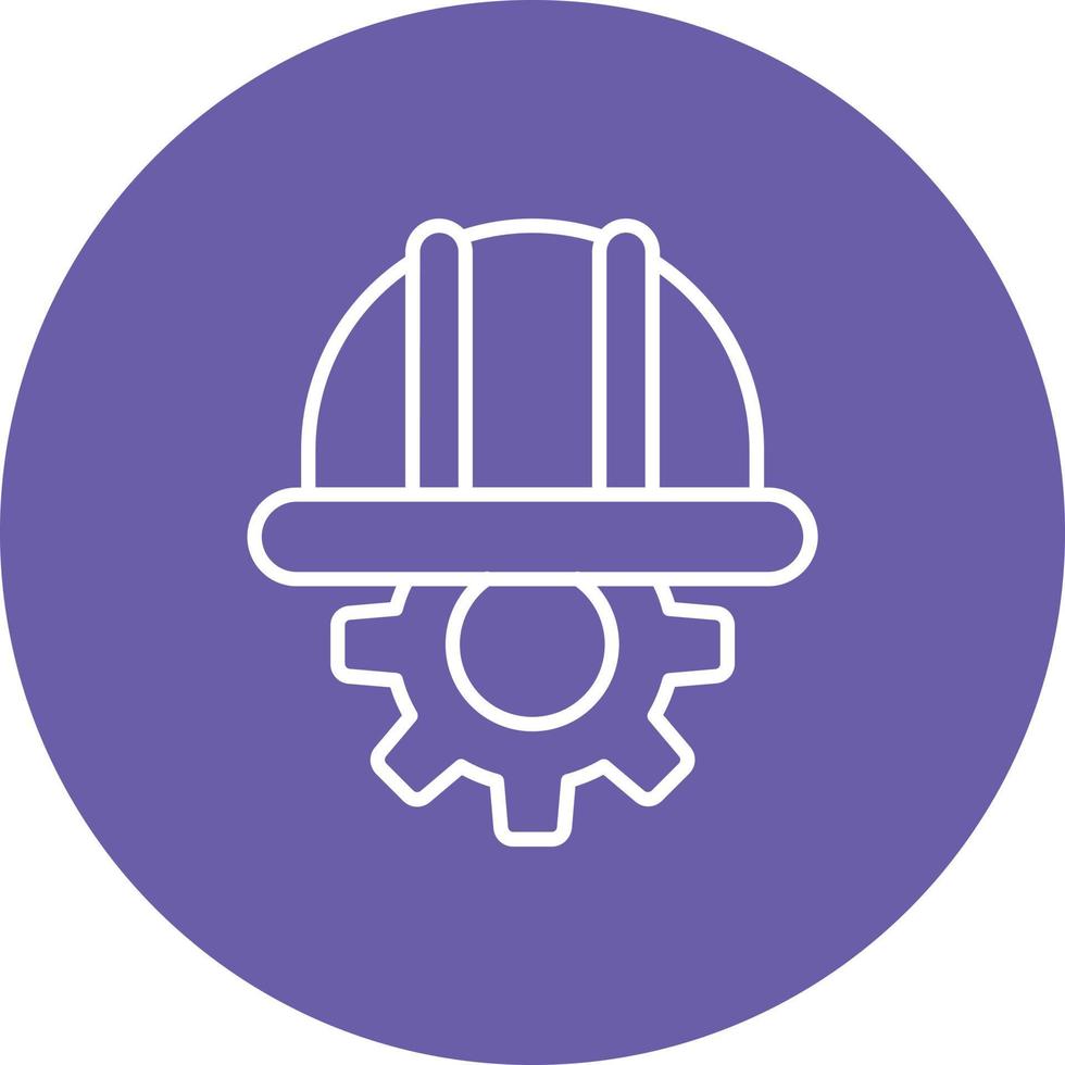 Automated Engineering Line Circle Background Icon vector