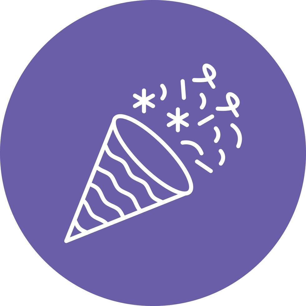 Confetti Line Circle Background Icon vector
