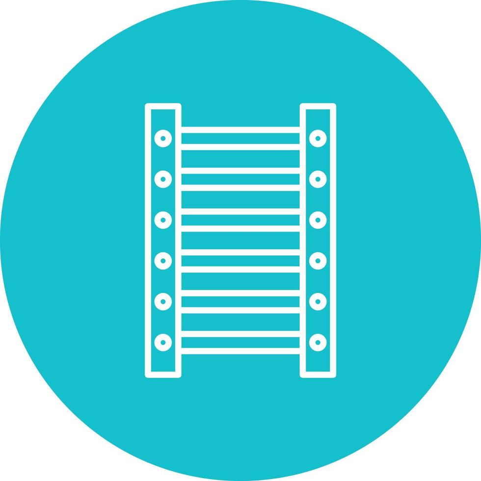 Ladder Line Circle Background Icon vector