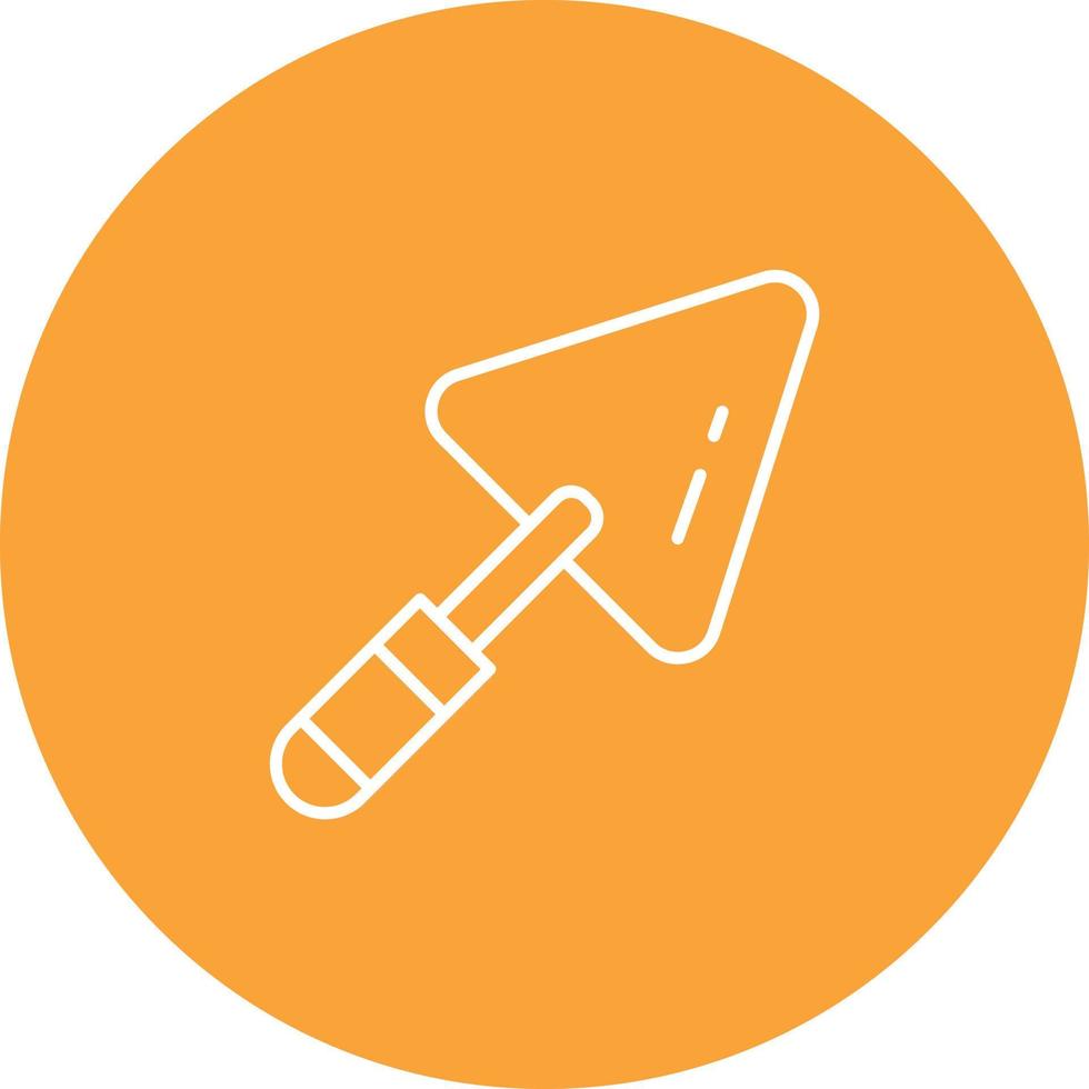 Trowel Line Circle Background Icon vector