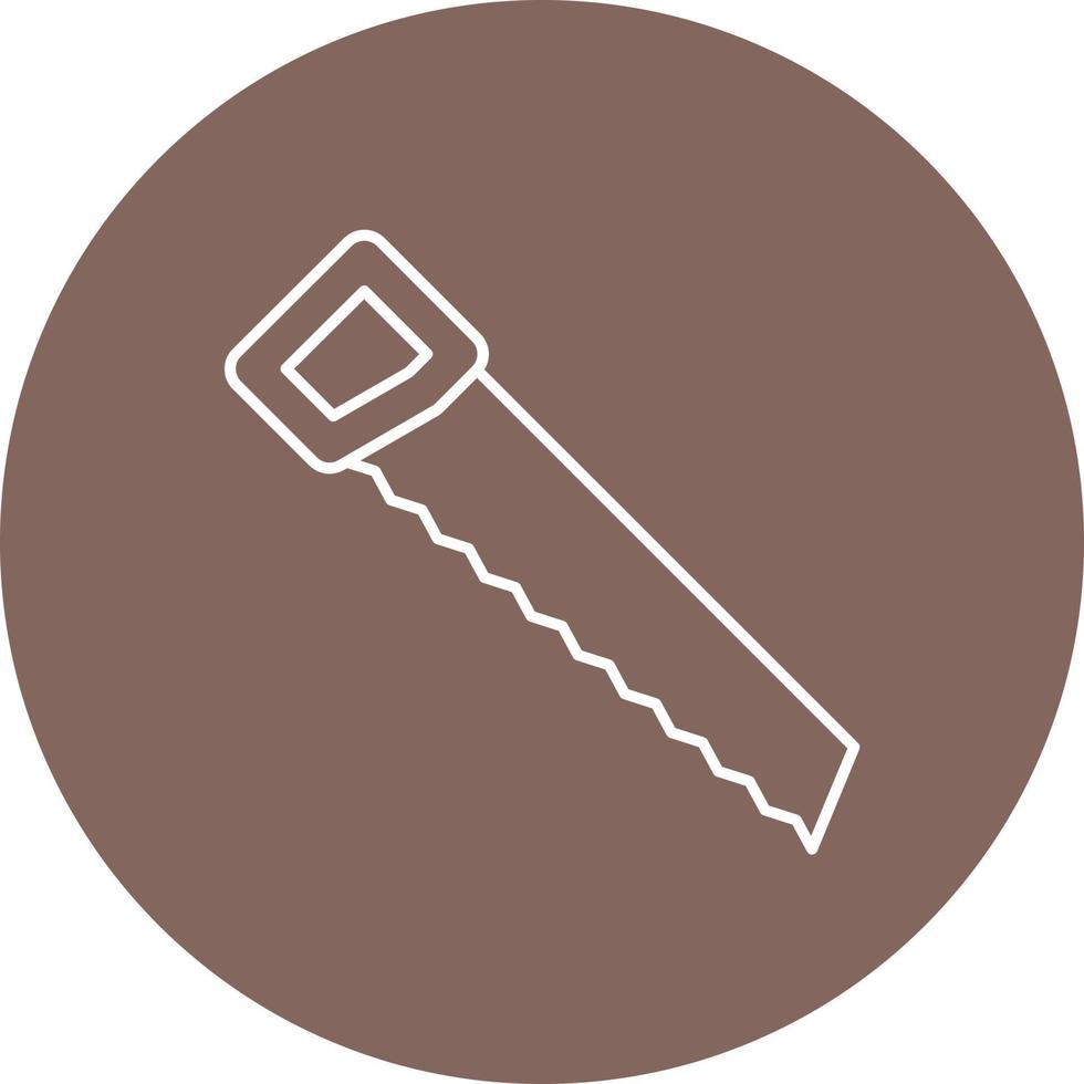 Handsaw Line Circle Background Icon vector