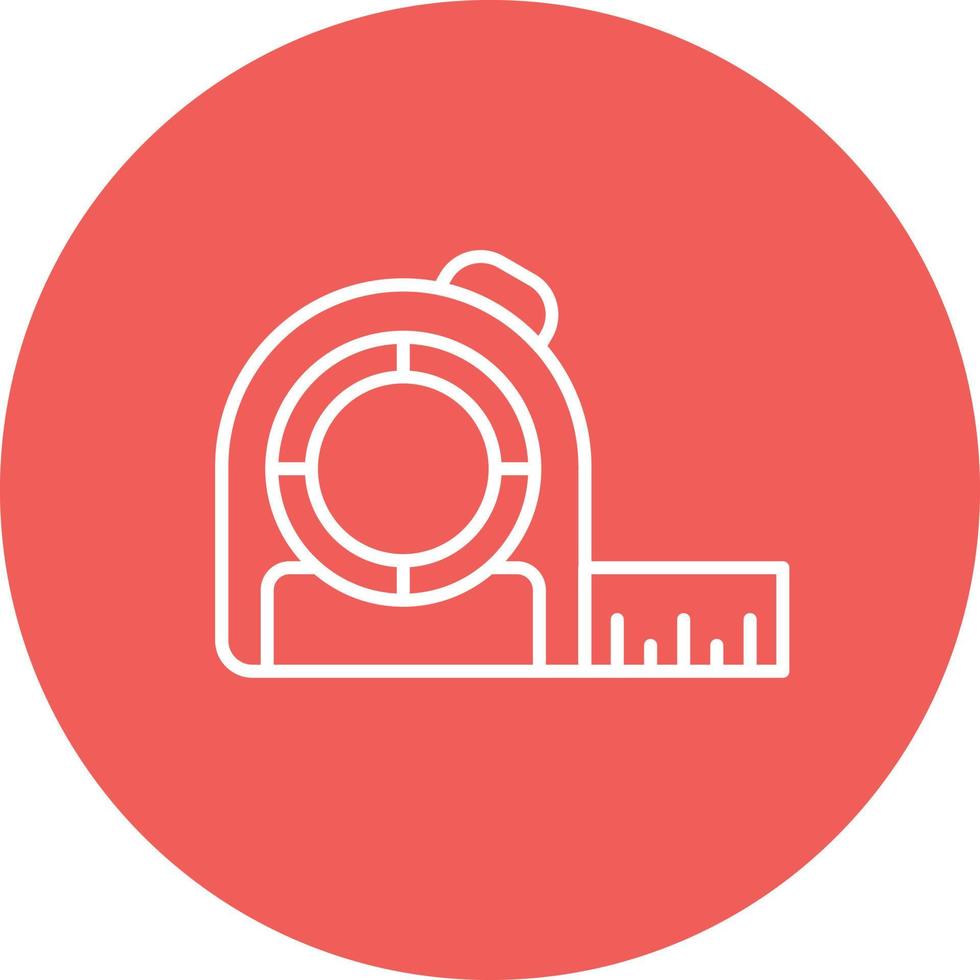 Measure Tape Line Circle Background Icon vector
