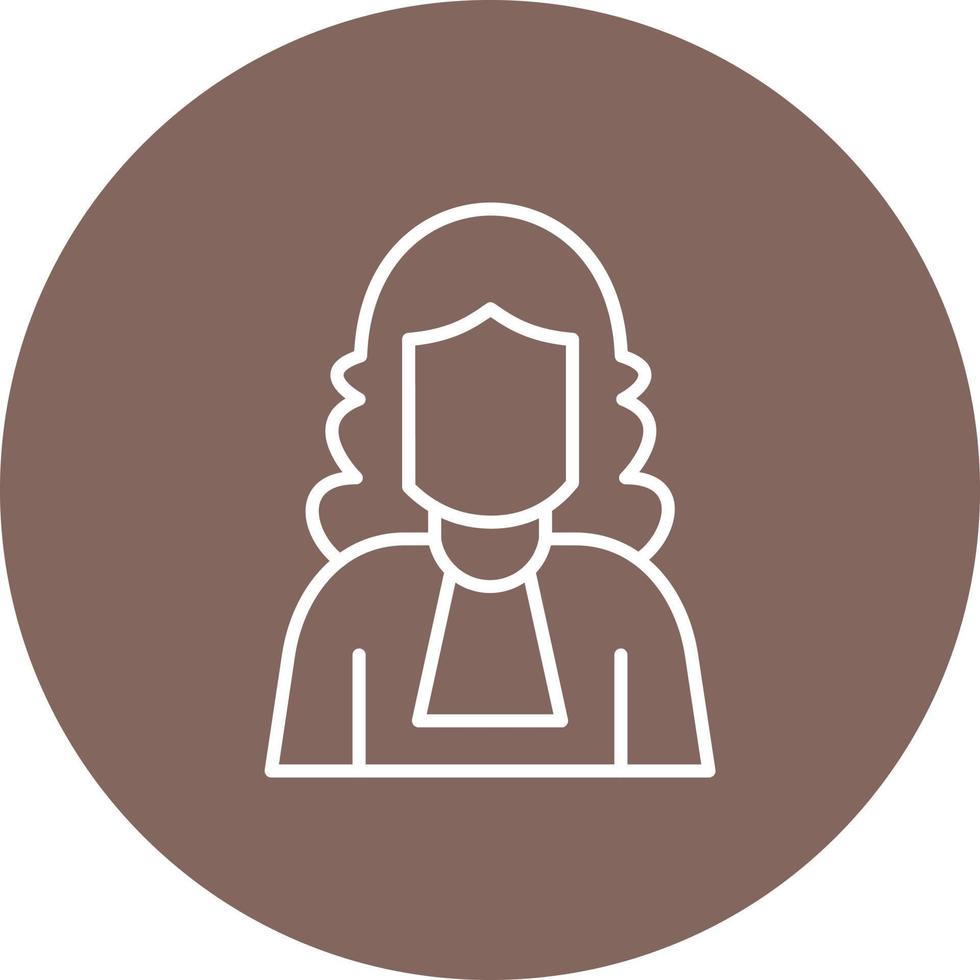 Judge Line Circle Background Icon vector