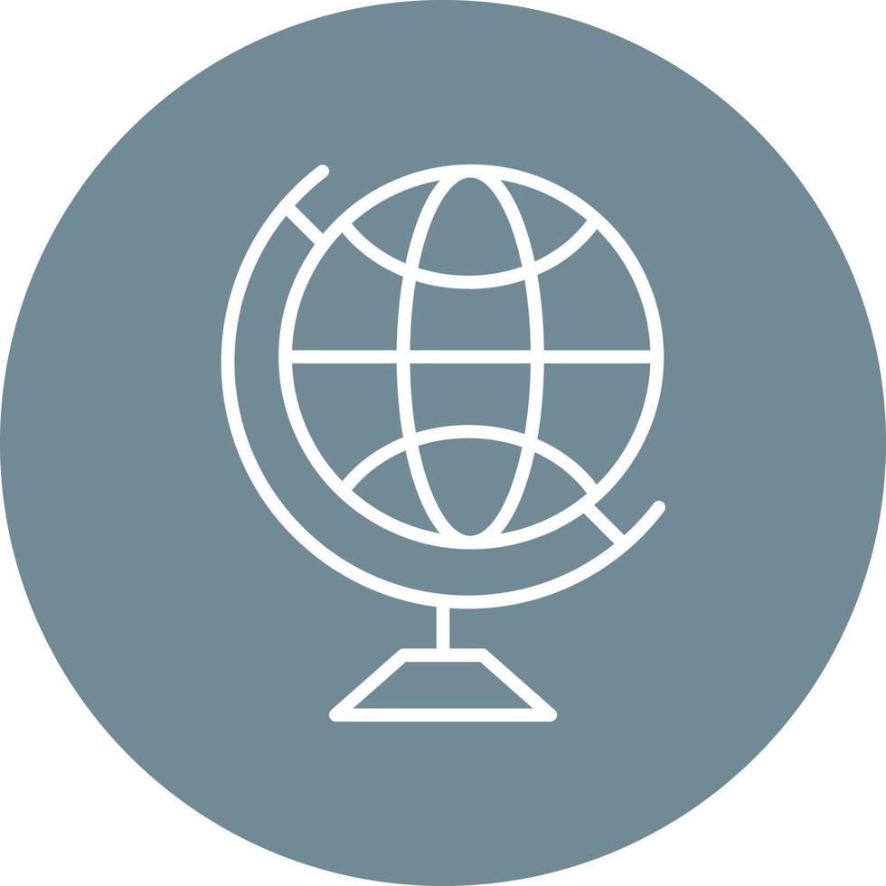 Globe Line Circle Background Icon vector