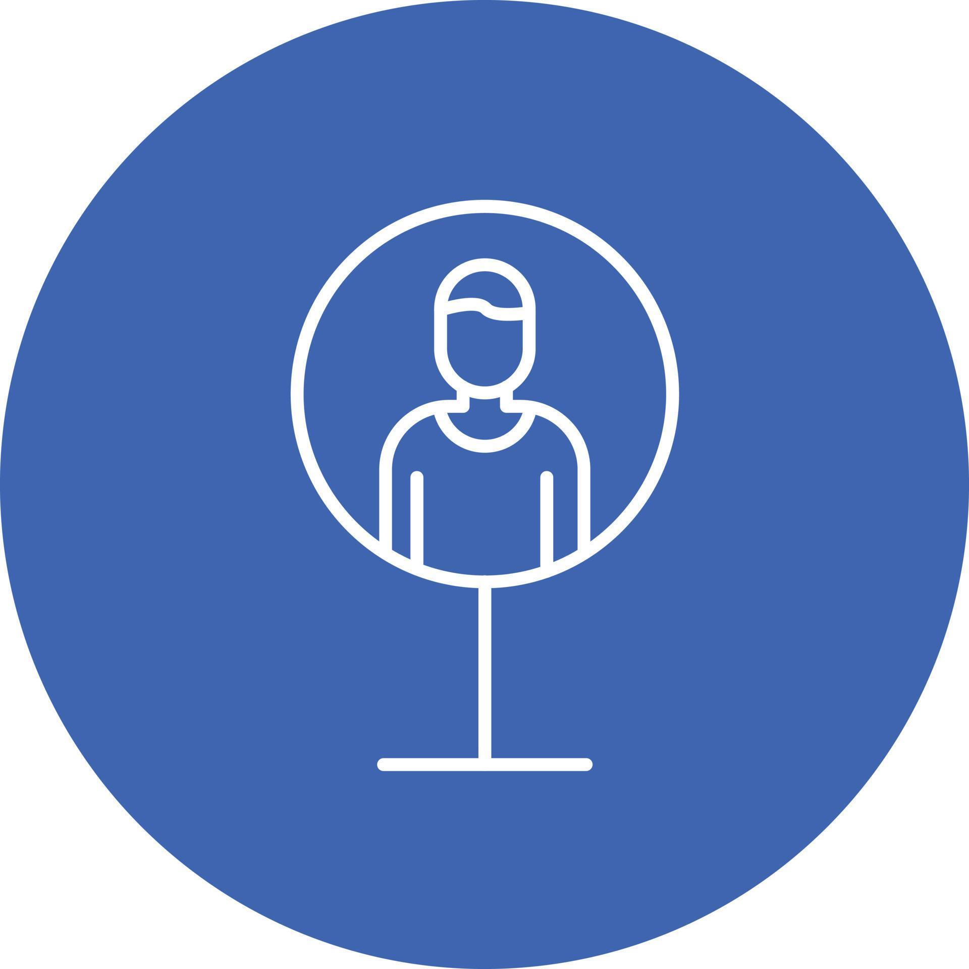 User Placeholder Line Circle Background Icon 17629476 Vector Art at