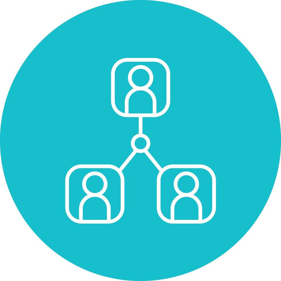 Third Party Line Circle Background Icon vector