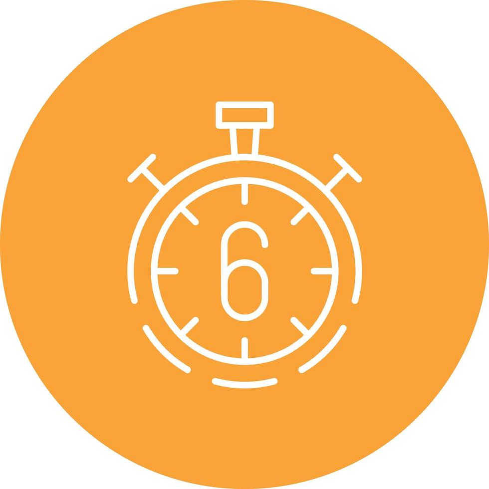 Countdown Line Circle Background Icon vector