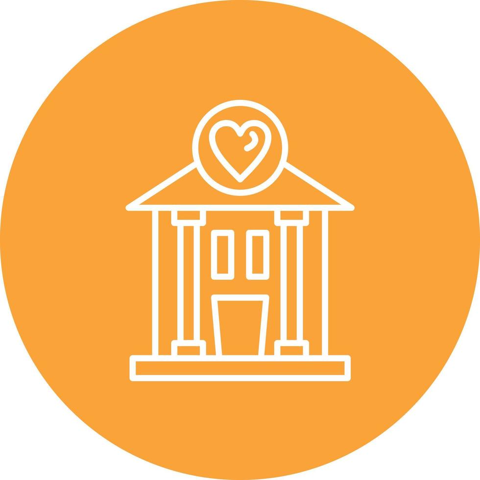 Non Profit Company Line Circle Background Icon vector