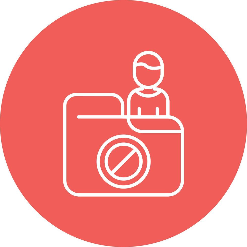 Sensitive Personal Data Line Circle Background Icon vector