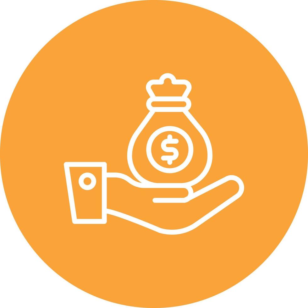 Compensation Line Circle Background Icon vector