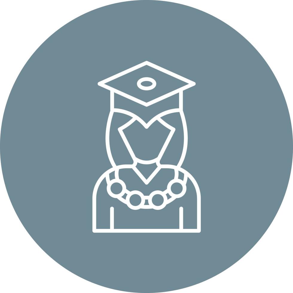 Rector Line Circle Background Icon vector